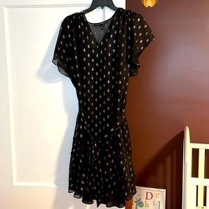 White House Black Market Black and White Dress